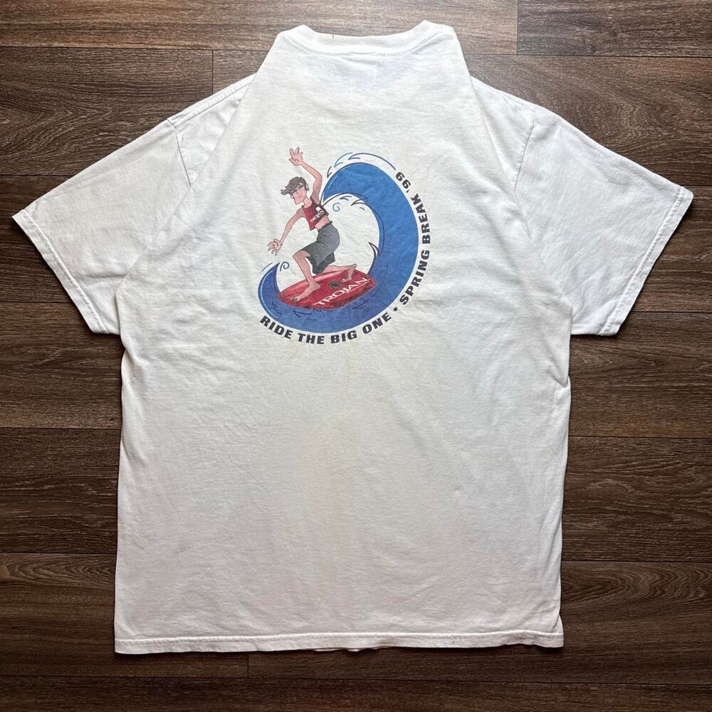 Vintage 1999 Surf Trojan Condom Tee